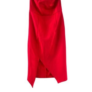 Lulu's Red Asymmetrical Midi Dress